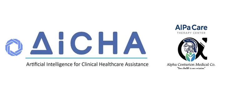 AICHA (Artificial Intelligence Communicates Healthcare Assistance) AI platform of AlPa Care Therapy Center logo