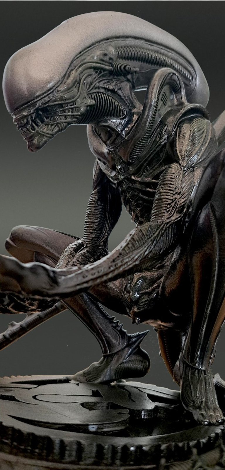 Escultura artesanal de un alien, pieza única