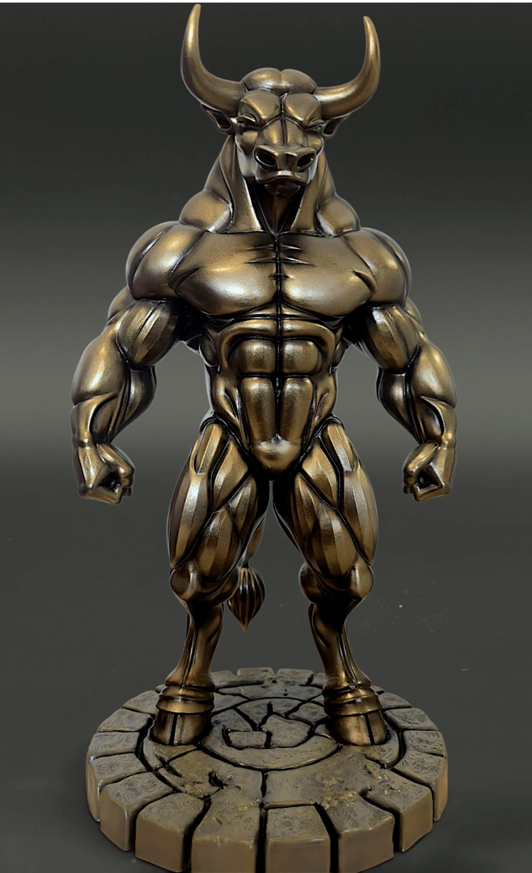 scultura artesanal de 50 cm modelada y pintada a mano