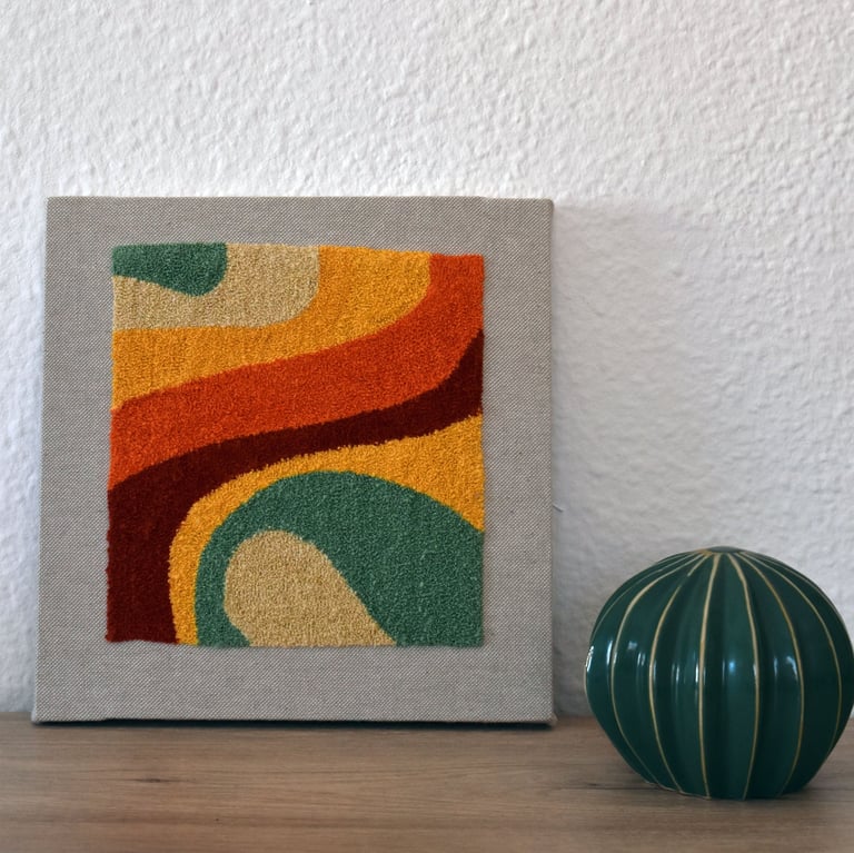 Cuadro bordado Ondas