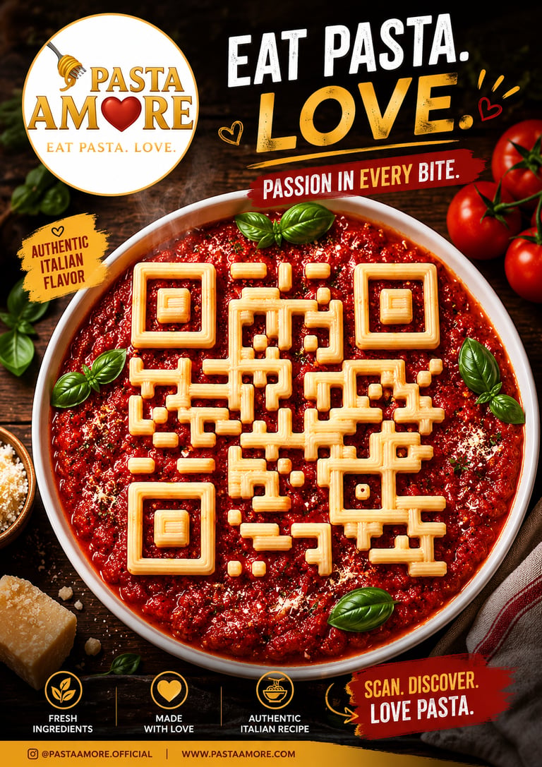 Pasta restaurant QR code