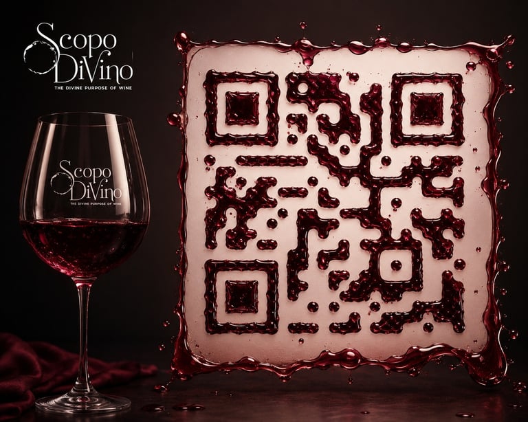 qr code made in wine style