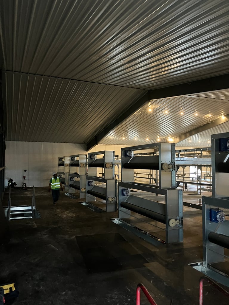 Completed commercial poultry construction project.