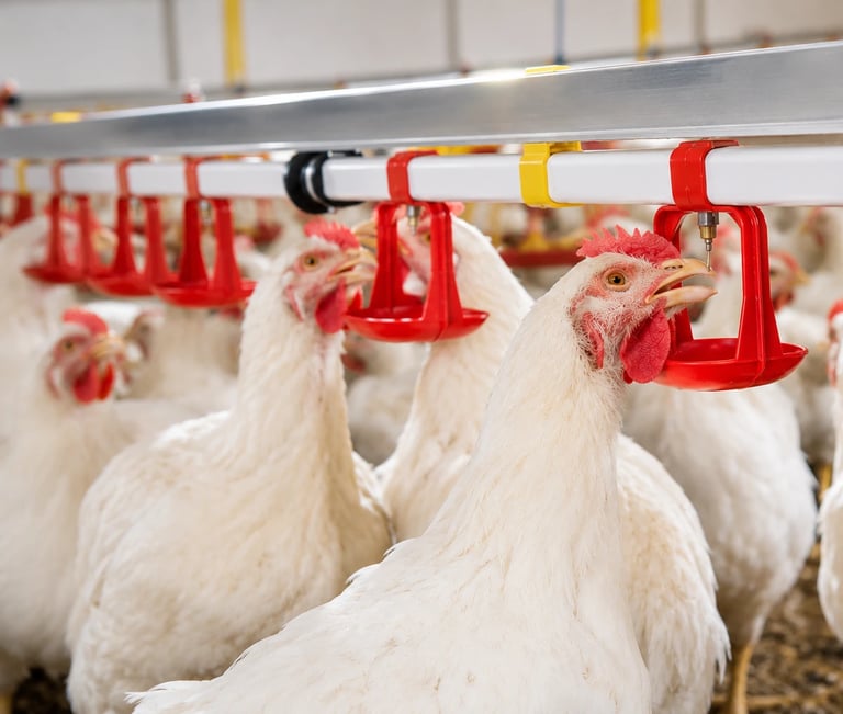 Poultry drinking system installation and maintenance.
