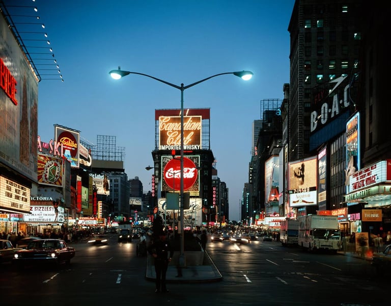 Times Square, Manhattan, Broadway, 1966. (GettyImages)