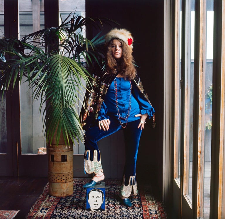 Janis Joplin, 1968. (Baron Wolman Collection/Getty Images)