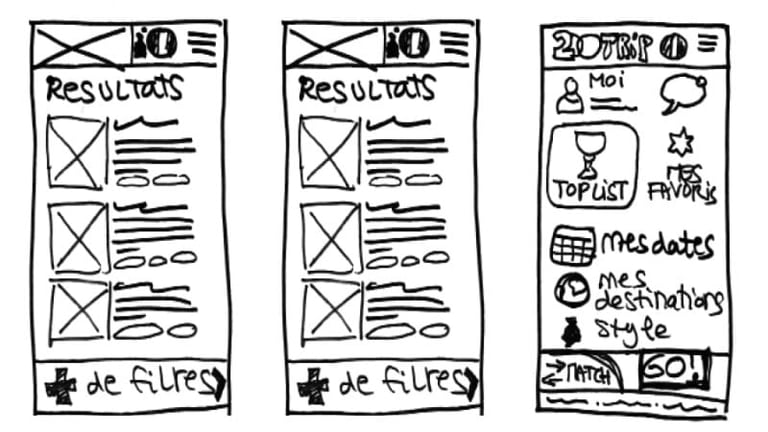 Croquis pour la conception de navigation web