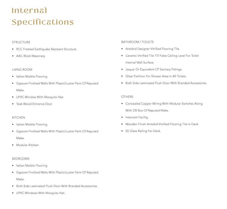 Amenities The Presidence Khar West, Kumar Vibe The Presidence, Vibe Realty Khar West