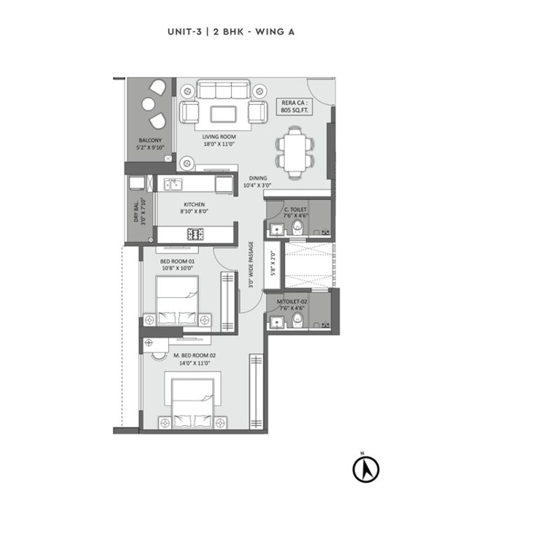 FLOOR PLAN KUMAR VIBE MANGROVE GAOREGAON WEST, VIBE REALTY MANGROVE, BANGUR NAGAR, GOREGAON WEST