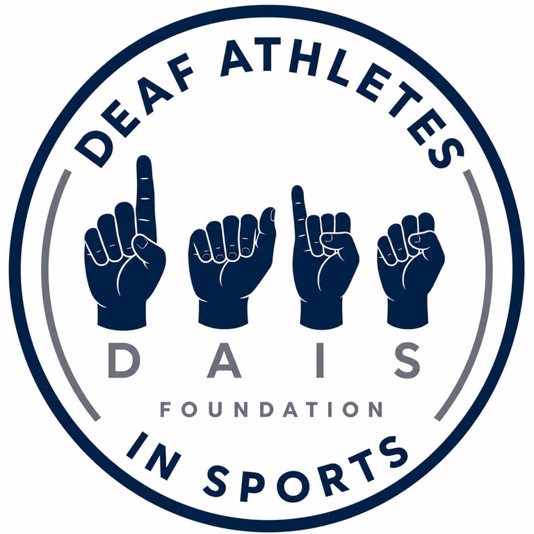 Deaf Athletes in Sports Foundation logo