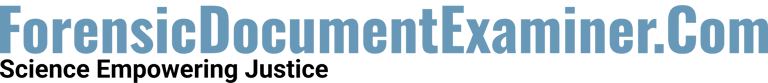 Forensic Document Examiner . Com logo