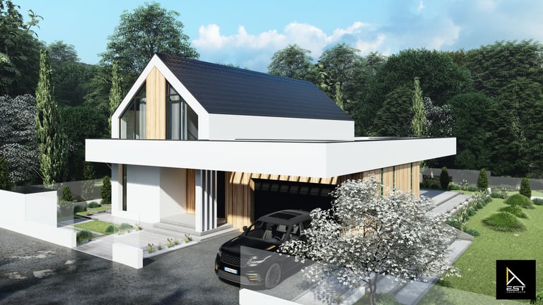 Locuinta moderna cu mansarda