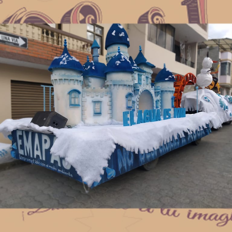 carro alegorico castillo hielo