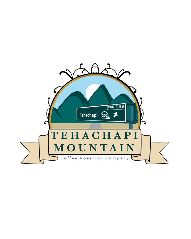 Tehachapi mountain coffee roasting company logo