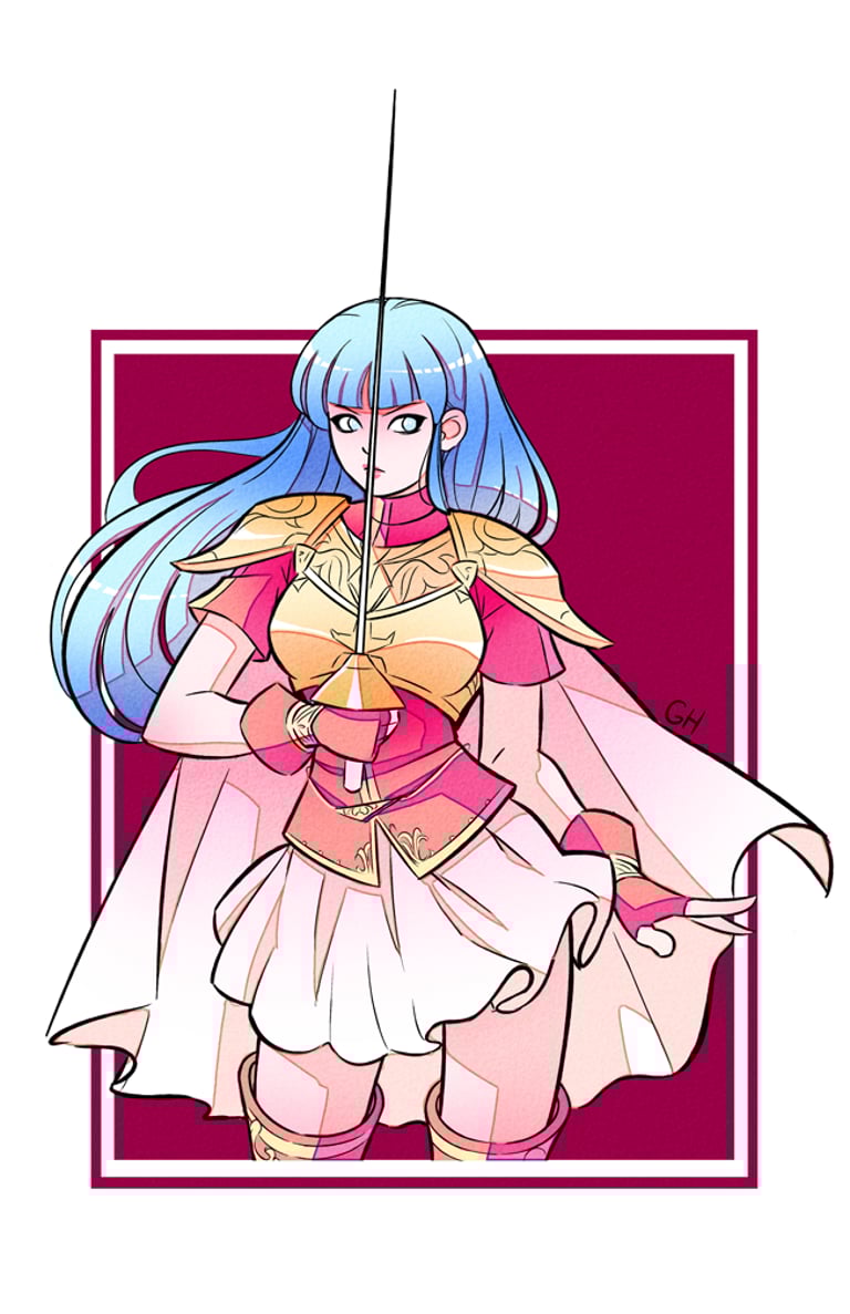 Digital fanart illustration of Eirika from Fire Emblem Sacred Stones by WeirdoTime (Griffin Hanosh)