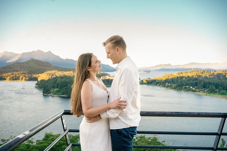 fotografia pareja bariloche punto panorámico llao llao