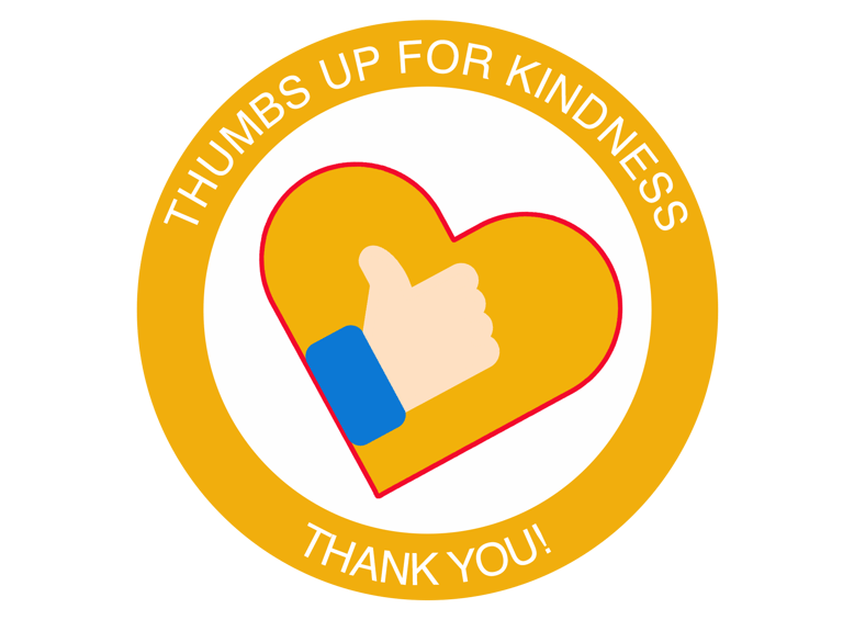 ThumbsUpForKindness,com is a  social venture for kindness awareness, development and sharing. logo