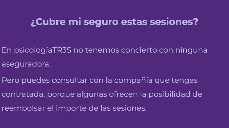 ¿Cubre mi seguro estas sesiones?