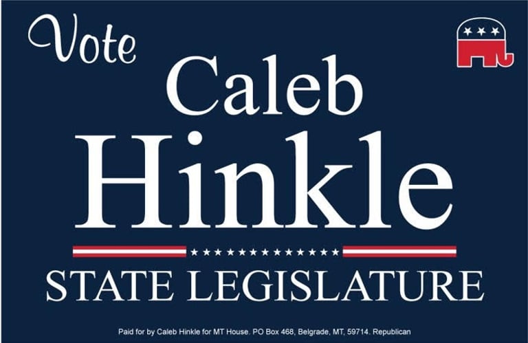 Re-elect Caleb Hinkle to Montana House District 68 logo