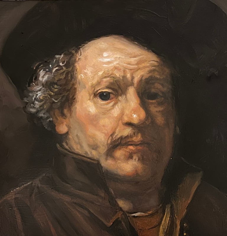 Master study oil paint on paper