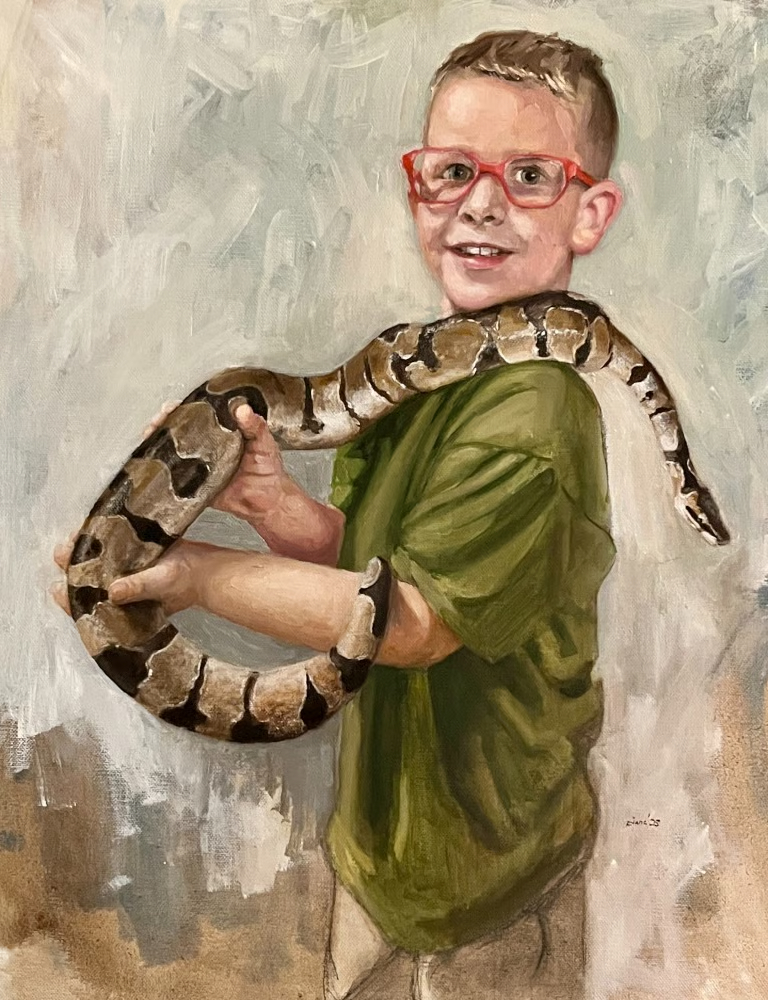 Oil paint on canvas portrait