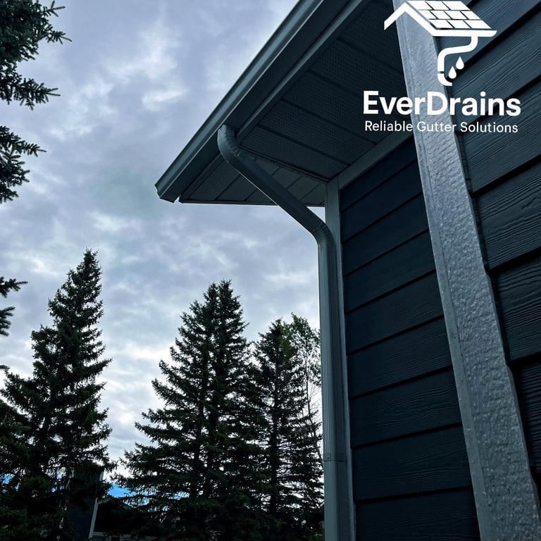 Experienced gutter contractors installing new gutters on modern homes