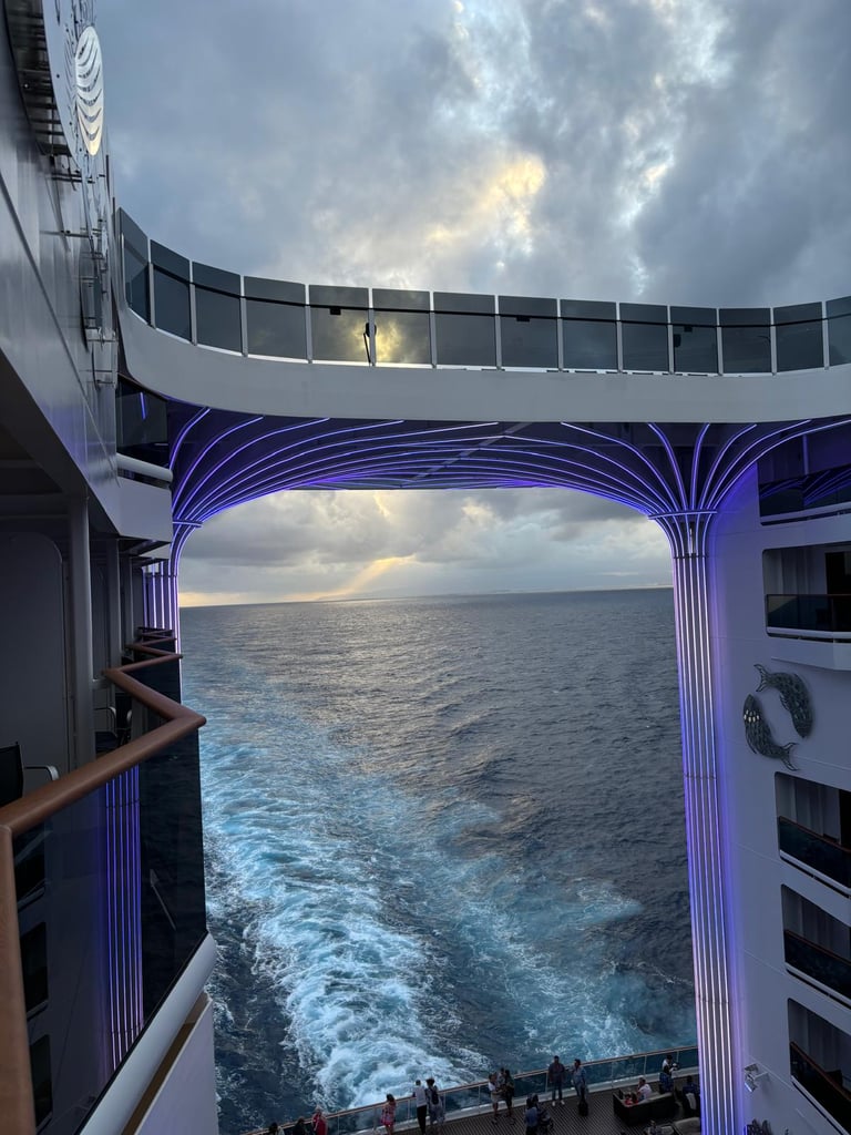 Foto en MSC World Europa desde cabina interior a el mar