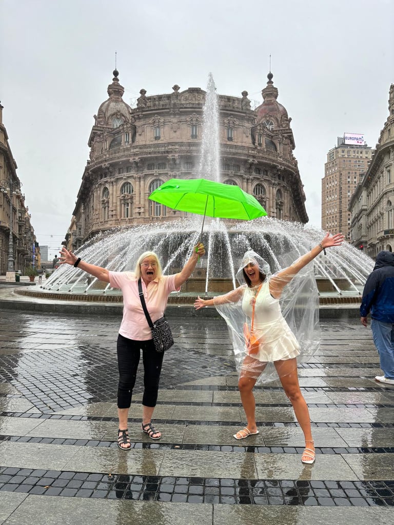 Mujeres en fuente de Italia