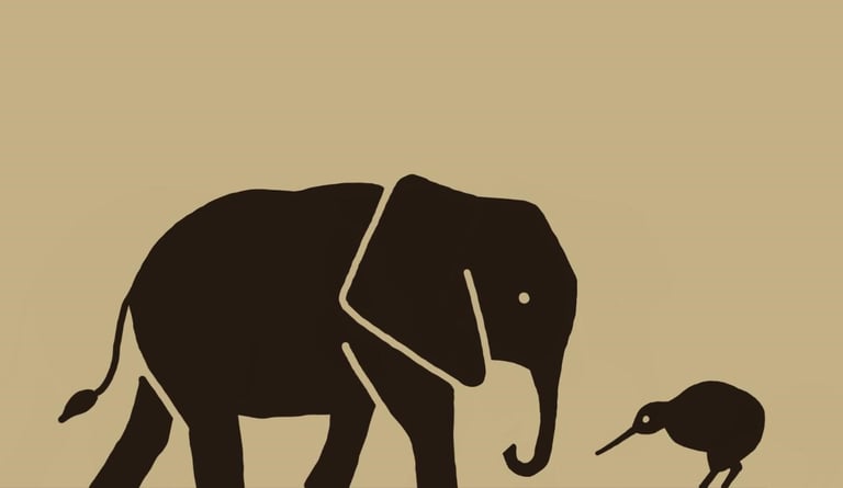 Elephant and Kiwi logo