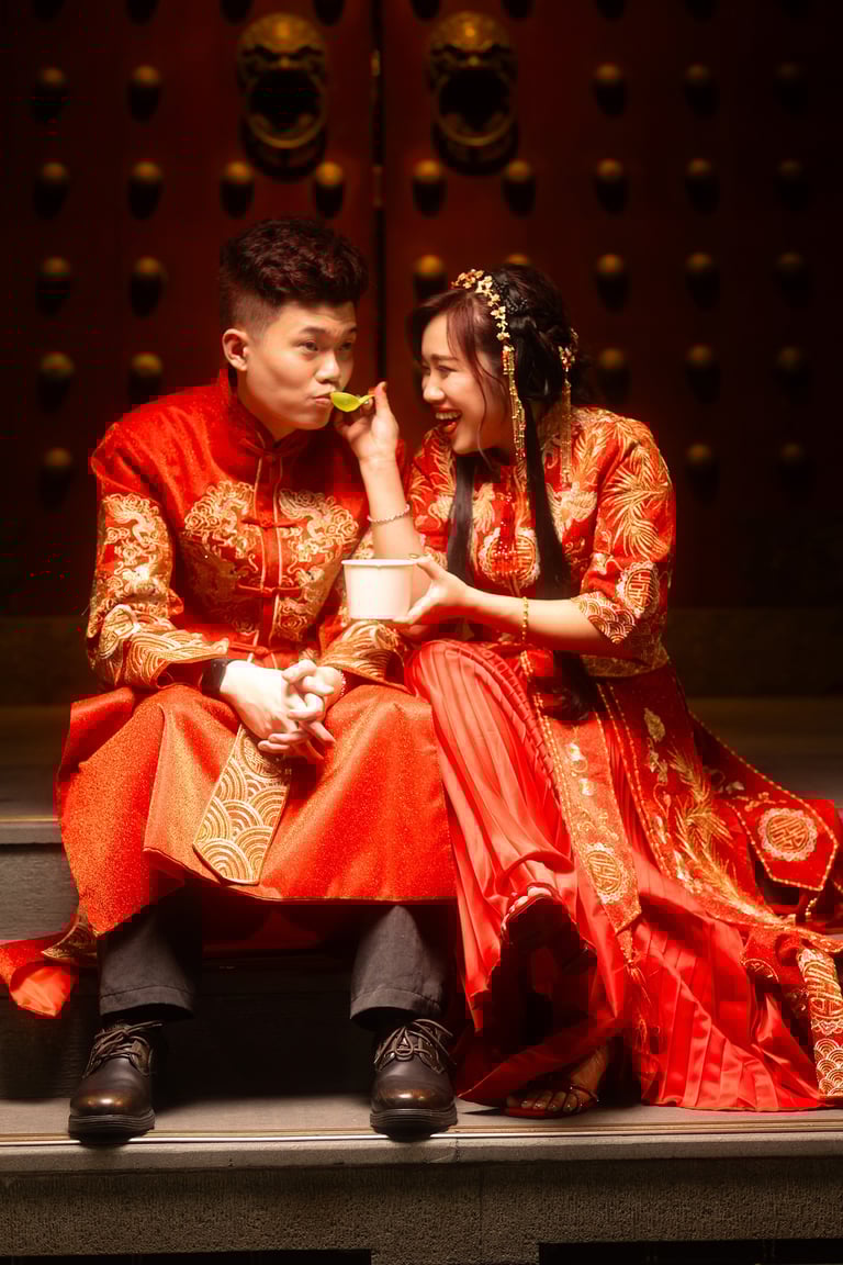 traditional chinese wedding dress photography photoshoot in Singapore ROM solemnization