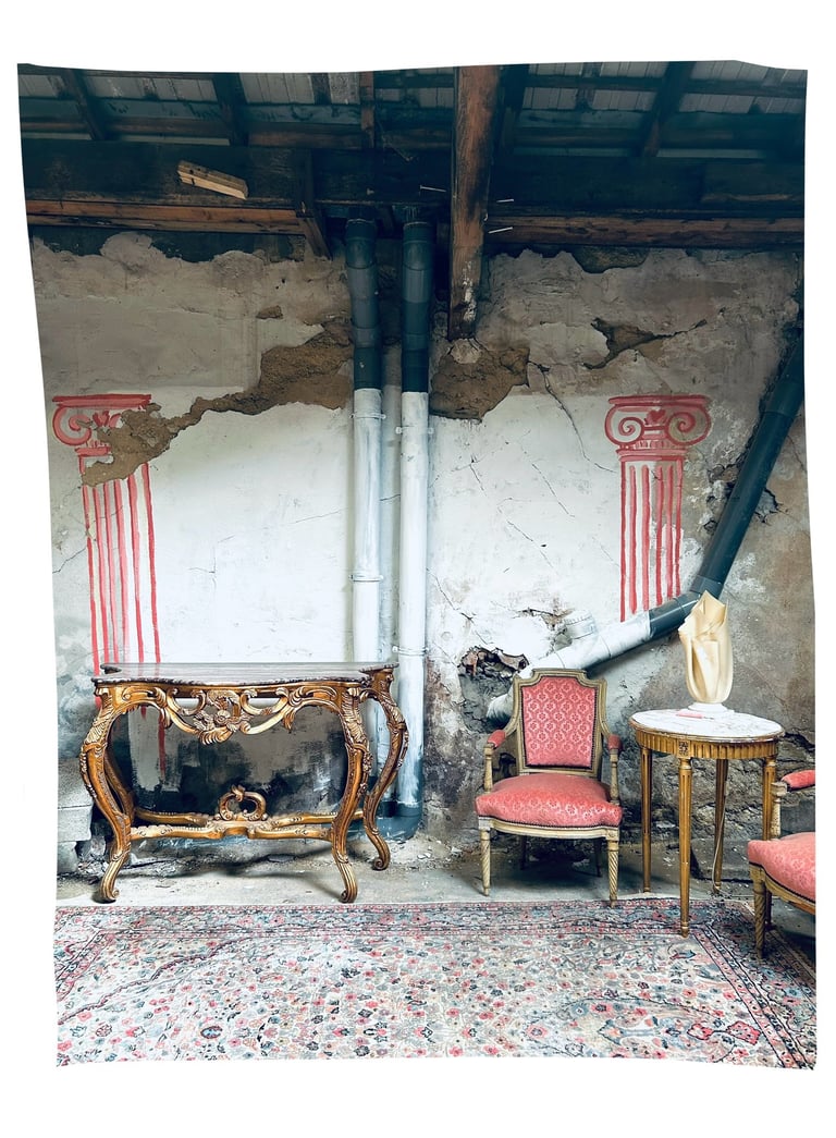 fresque, aménagement intérieur, brocante, vintage artiste Marseille