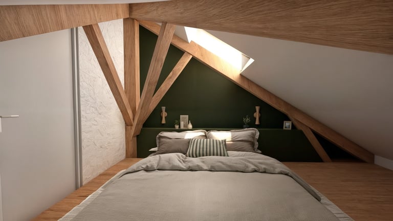 aménagement chambre sous combles