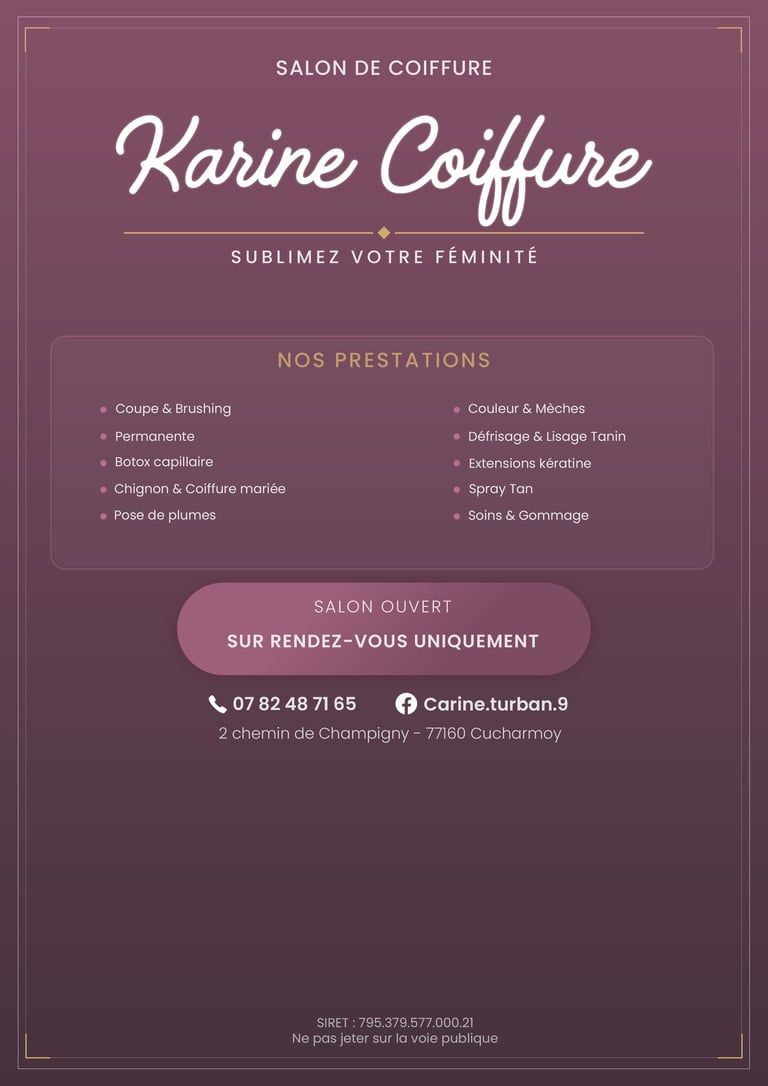 Flyer Karine Coiffure