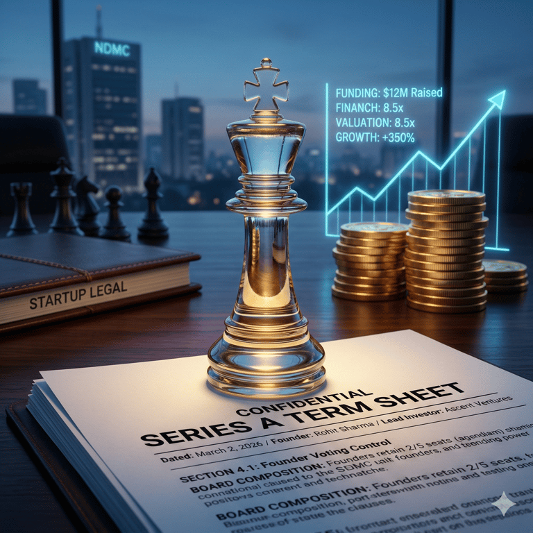 Startup fundraising support and Series A term sheet legal review by HMLO.