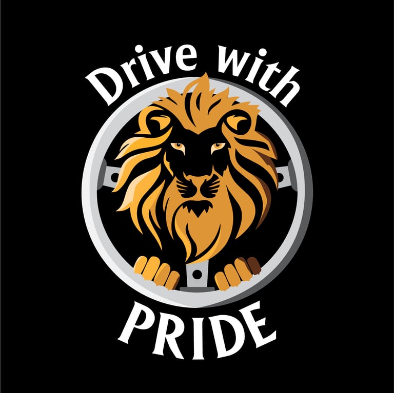 Drive with PRIDE logo