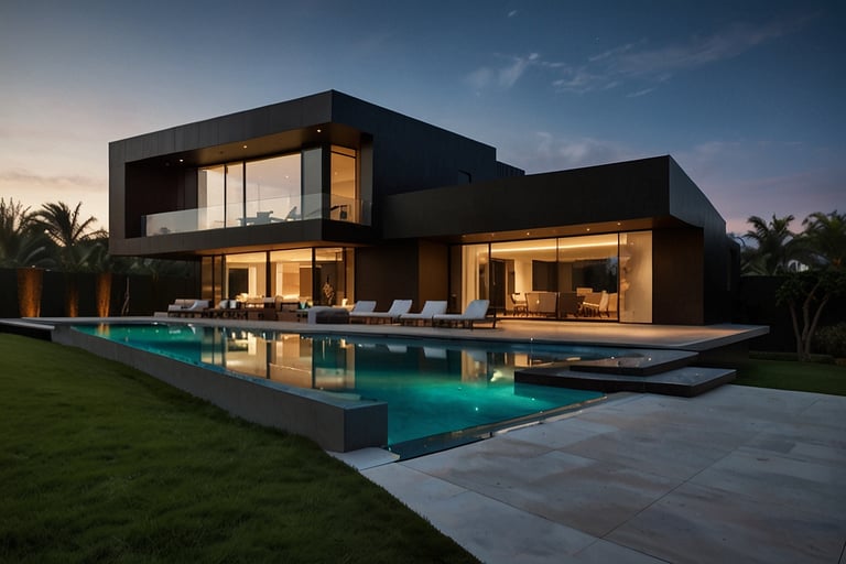 Modern house design with swimming pool | exterior design | luxury real estate | home designing
