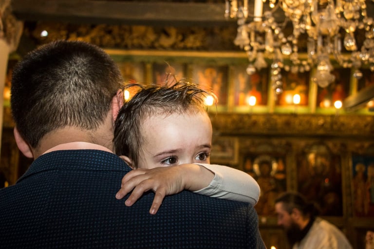 кръщене на дете заснето от Фотограф Светлана Велинова в град Перник