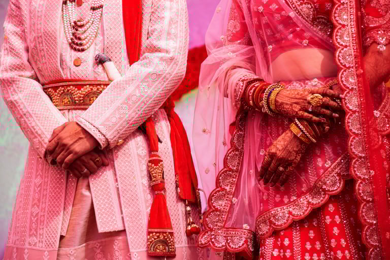 Младоженци заснети от Фотограф Светлана Велинова в Индия