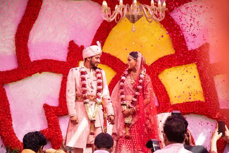 Младоженци заснети от Фотограф Светлана Велинова в Индия