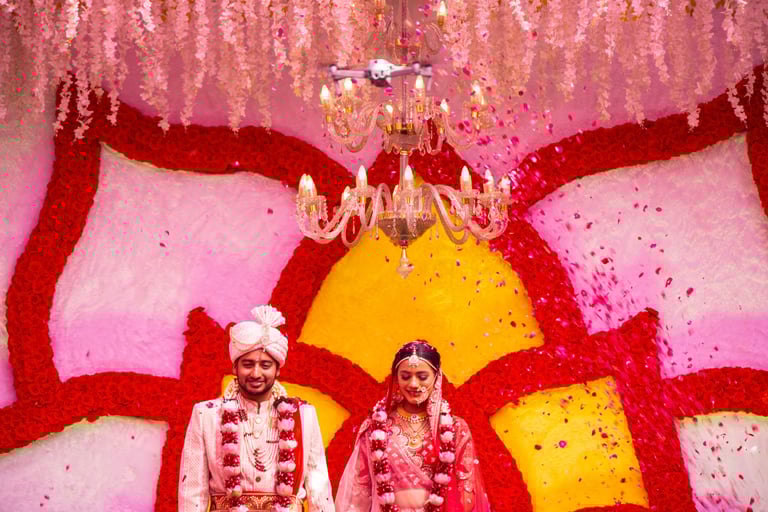 Младоженци заснети от Фотограф Светлана Велинова в Индия