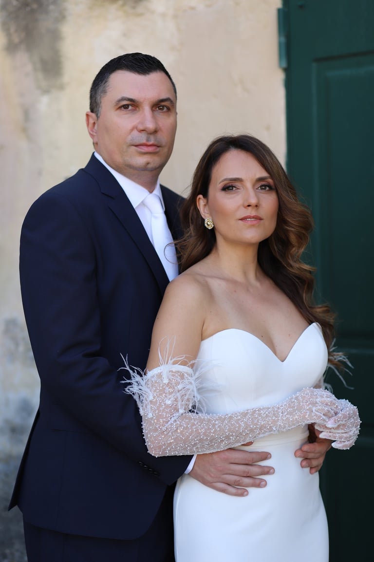 Младоженци заснети от Фотограф Светлана Велинова в Италия