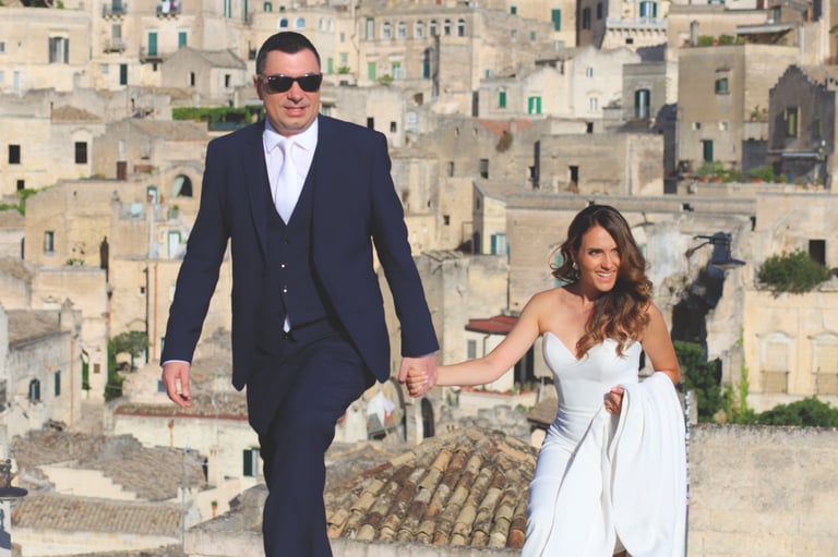 Младоженци заснети от Фотограф Светлана Велинова в Италия