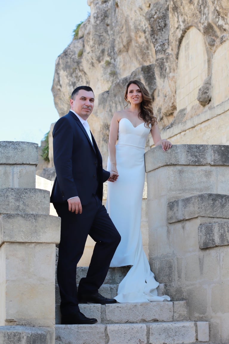 Младоженци заснети от Фотограф Светлана Велинова в Италия