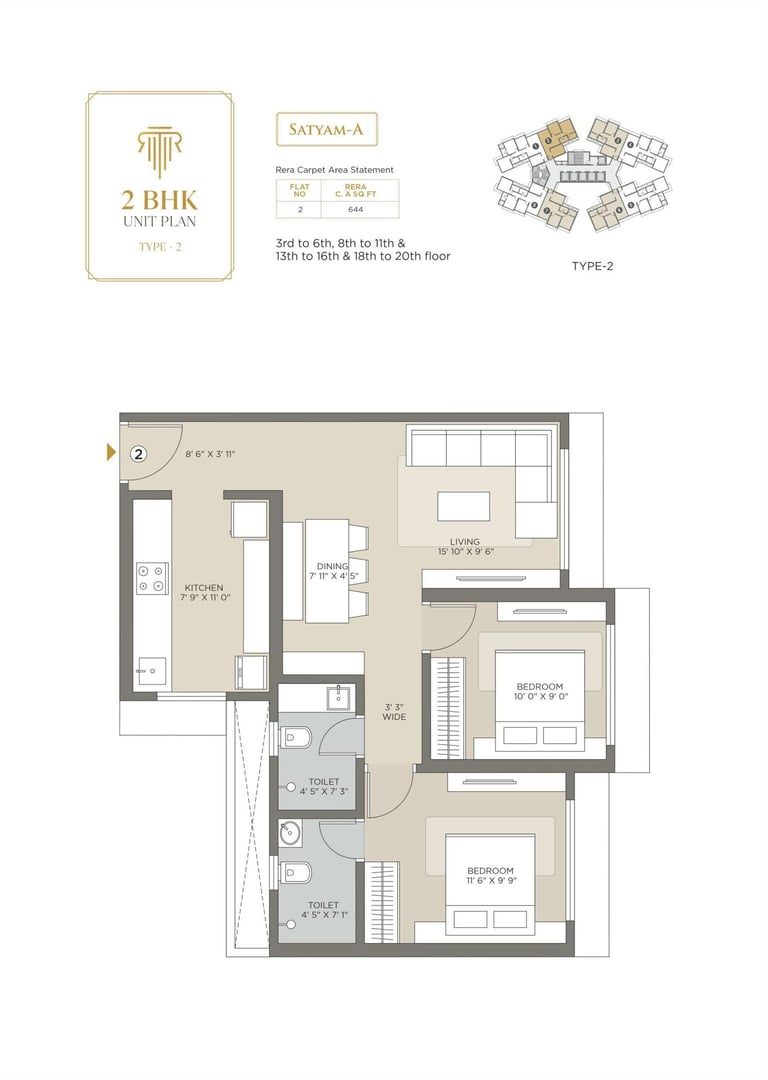 2 BHK FLOOR PLANS RAJ LEGACY MIRA ROAD EAST, RAJ LEGACY SATYAM, NEAR SAI KARISHMA COMPLEX, KANAKIA, RAJ REALTY, NEW PROJECT