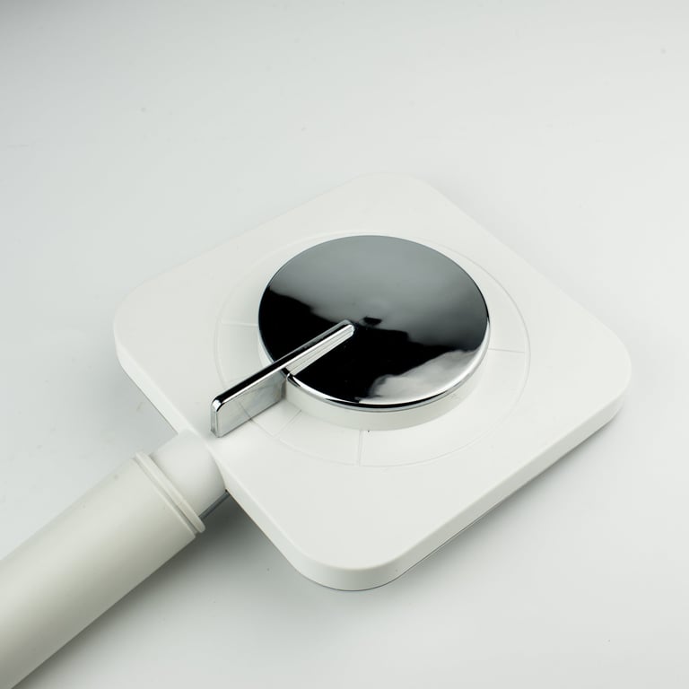 Detail picture of the back of a shower head