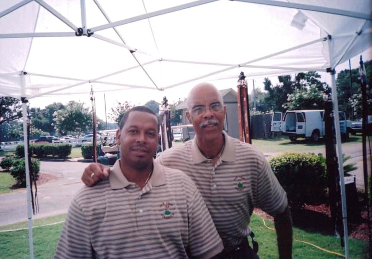 Par Four Golf Club image of two black golfers posing