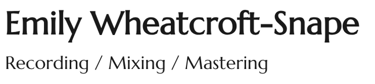 Emily Wheatcroft-Snape Audio Engineer logo