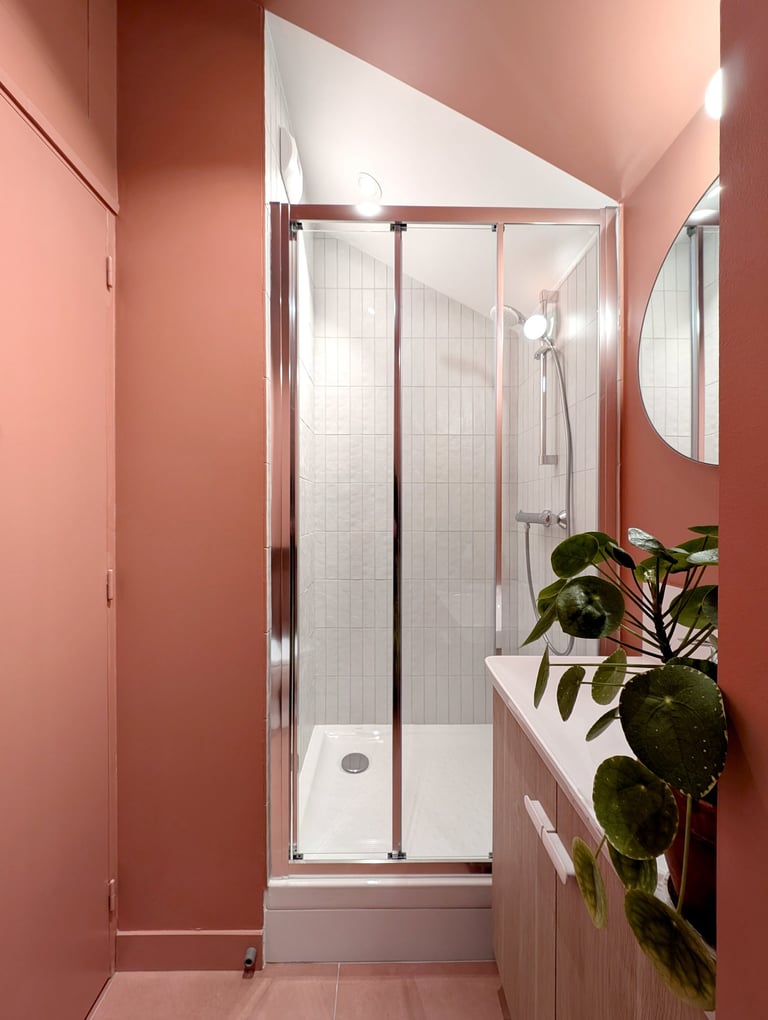 Appartement studio Angers - douche - Anthony Corbel CASA architecte Angers