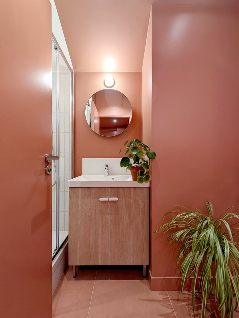 Appartement studio Angers - salle d'eau - Anthony Corbel CASA architecte Angers