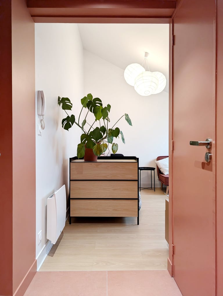 Appartement studio Angers - entrée - Anthony Corbel CASA architecte Angers